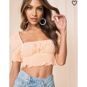 Revolve superdown crop top